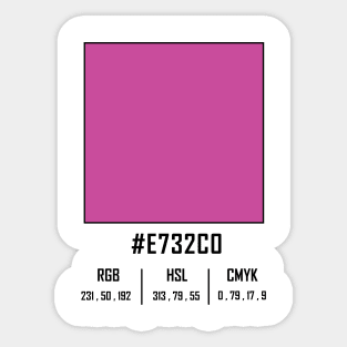 #e732c0 pink Sticker